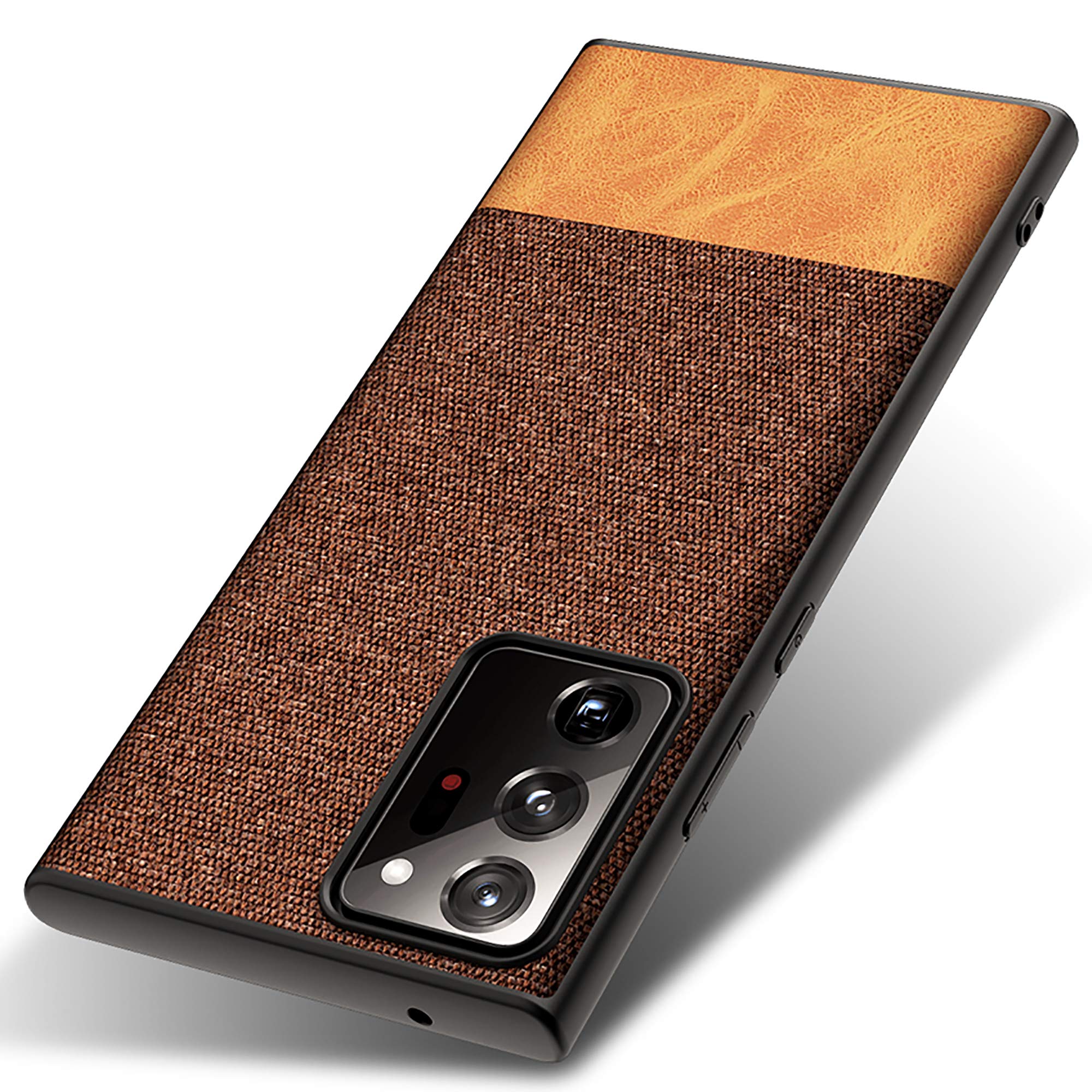 Samsung Galaxy Note 20 本体、箱、ケース、フィルム付き Kapa Soft Fabric & Leather Hybrid Protective Case Cover for